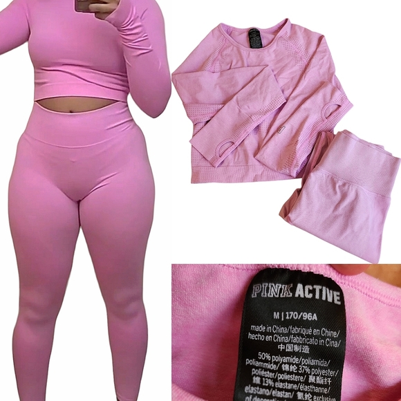 PINK Victoria's Secret Pants - 💎Victoria Secret PINK NATION Pink Seamless Legging 2pc Set💎